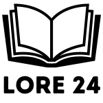 #Lore24 logo, an open book with "Lore 24" underneath.