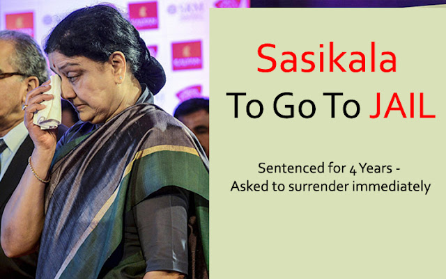 Sasikala to go to jail