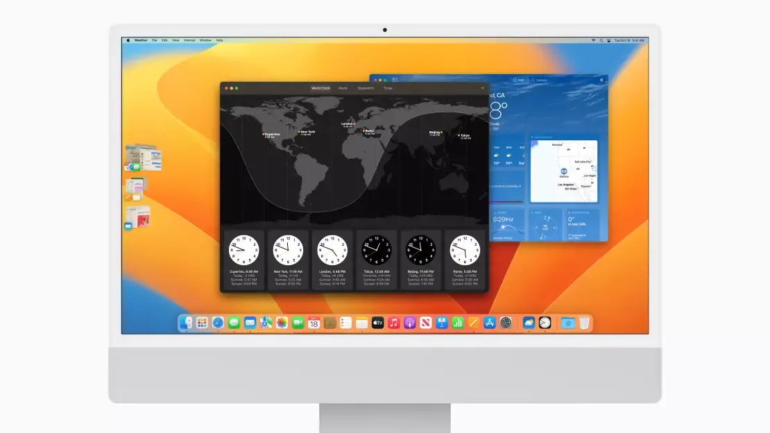 Berita teknologi Techindopost - Tampilan aplikasi Clock di macOS Ventura