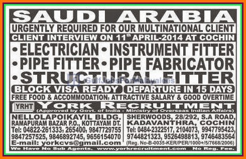 MNC Co Job vacancies for Saudi Arabia