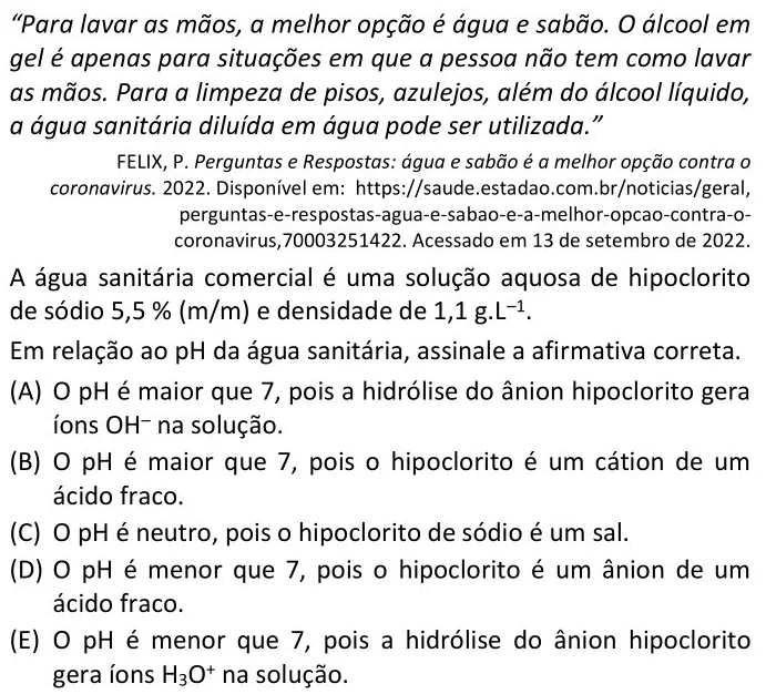 MACKENZIE 2022 Para lavar as mãos, a melhor opção é água e sabão. O álcool em gel é apenas para situações em que a pessoa não tem como lavar as mãos