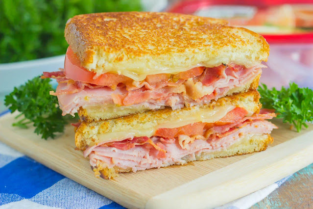 Grilled Ham and Cheese Sandwich at Home