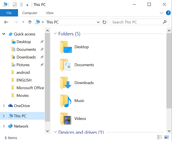 How to remove the folders from This PC in Windows 10