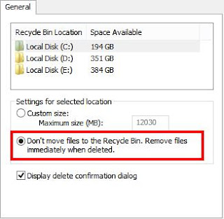 Recycle Bin Properties
