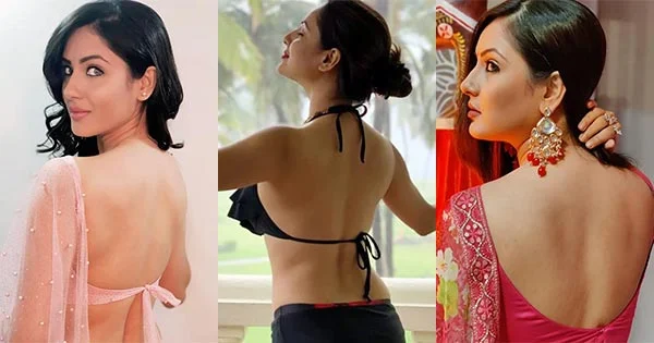 Puja Banerjee backless saree hot photos