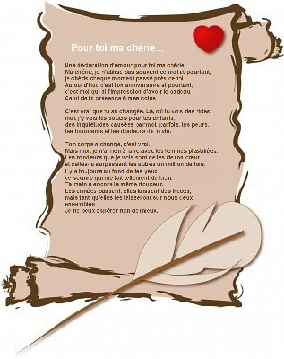 Message d'amour pour un homme