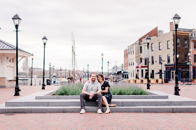 Spring Sunrise Engagement Session in Fells Point Baltimore photographed by Maryland Wedding Photographer Heather Ryan Photography