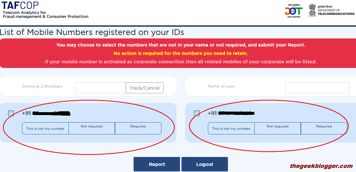 How to know how many SIMs are registered in my name in India?