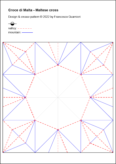 Origami, CP: Croce di Malta - Maltese Cross by Francesco Guarnieri