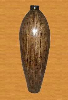 Antique flower vase of rattan cut_001