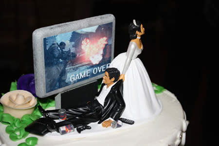 Gamer Wedding Cake Topper