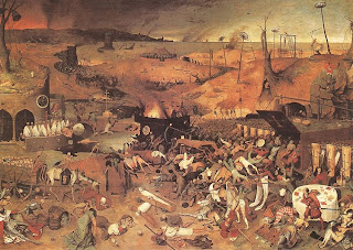 Quadro Triunfo da morte (1562), do pintor belga Peter Bruegel<br />(1525-1569), retrata o horror que a peste negra causou na Europa