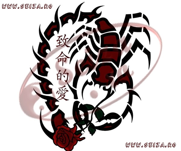 Tattoo art: Tribal scorpion tattoo