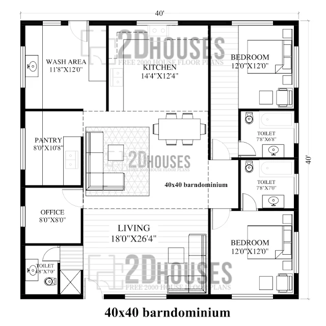 40x40 barndominium