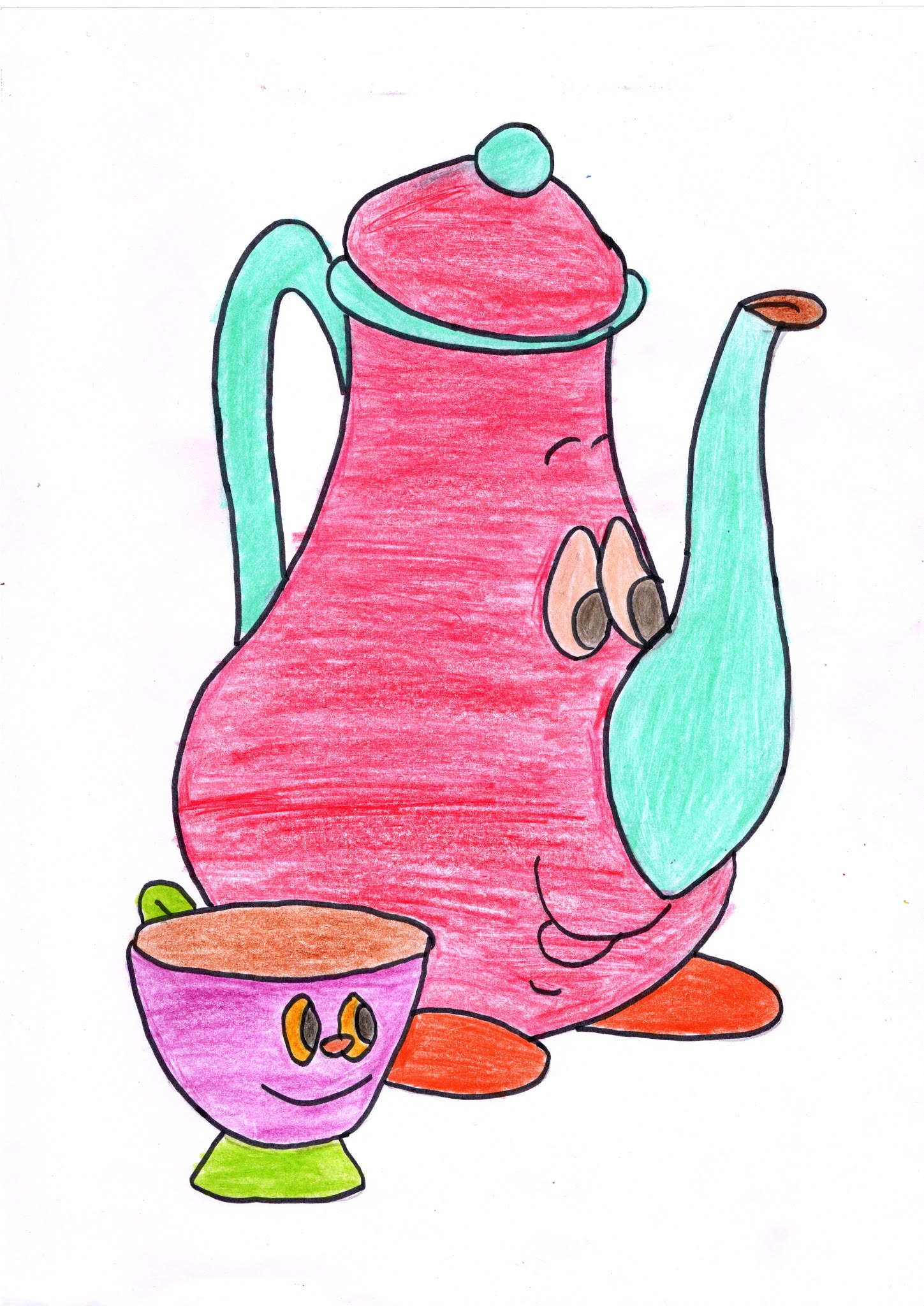 Cup and Kettle Drawing