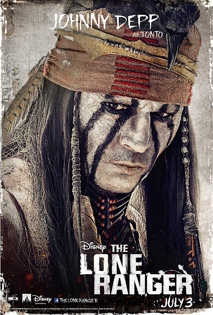 Johnny Depp as Tonto.    Still wondering what that bird on his head is all about.