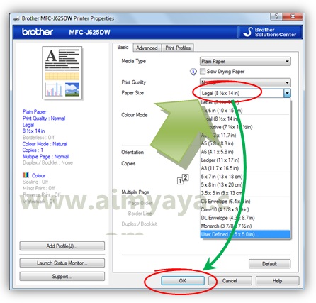 Cara Print Ukuran Kertas F4/Legal di Ms Word  cara 