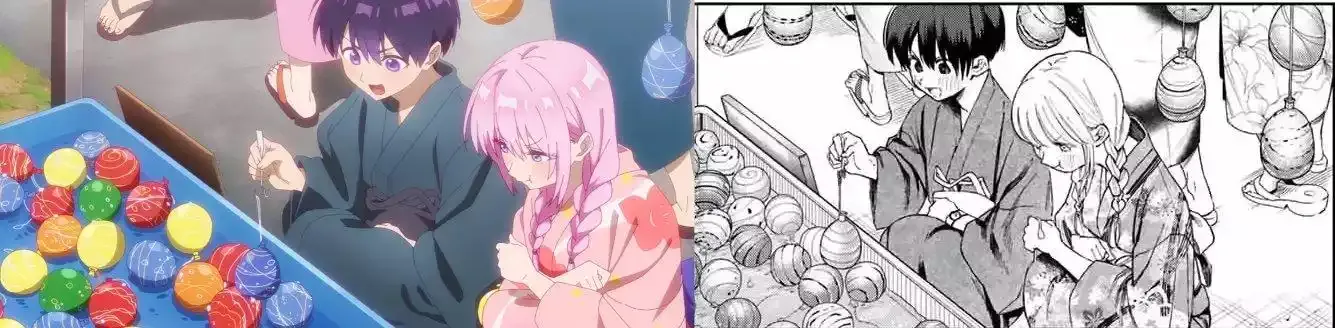 Comparando as Cenas do Anime Kawaii dake ja Nai Shikimori-san com o Mangá