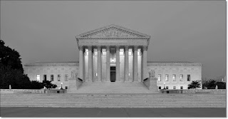 Supreme court building b-w-framed