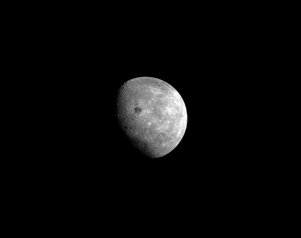 A snapshot of the Moon taken by NASA's Orion spacecraft on November 21, 2022.