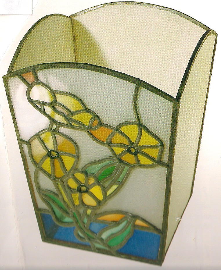 stained glass paint. with a stained glass pot