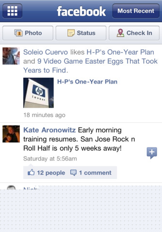 Facebook App for iOS Facebook App for iOS