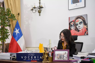 La ministra portavoz del Gobierno chileno, Camila Vallejo. Foto Andrea Robles / Ministerio Secretaría General de Gobierno