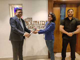 Delhi's one of most eminent Entrepreneur, Architect Neha Chopra felicitated by Solitaire Restaurant at Kohinoor Continental Mumbai