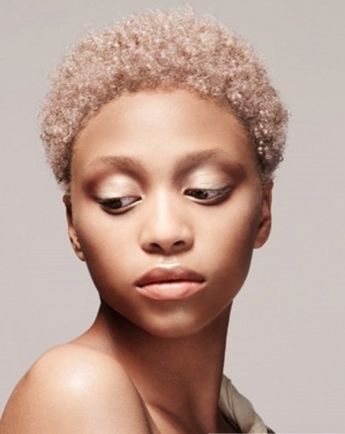Short Afro Blonde Hairstyle 2014 