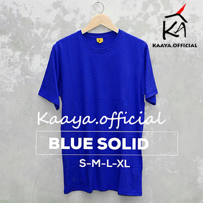 Rekomendasi Kaos Polos Warna Blue Solid Cotton Combed 30s