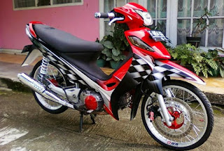 modifikasi motor smash biru hitam