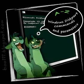 A-Z of the Windows diskpart commands and parameters