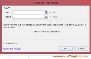 function argument rumus EXACT