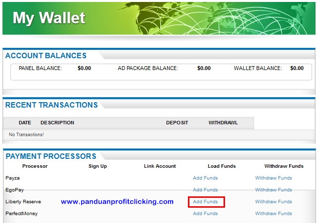 Cara funding di profit clicking