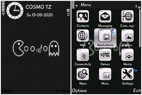 White Gray Tema Symbian