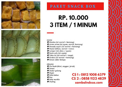 harga order snack box isi 3 isi 4 di Ciputat