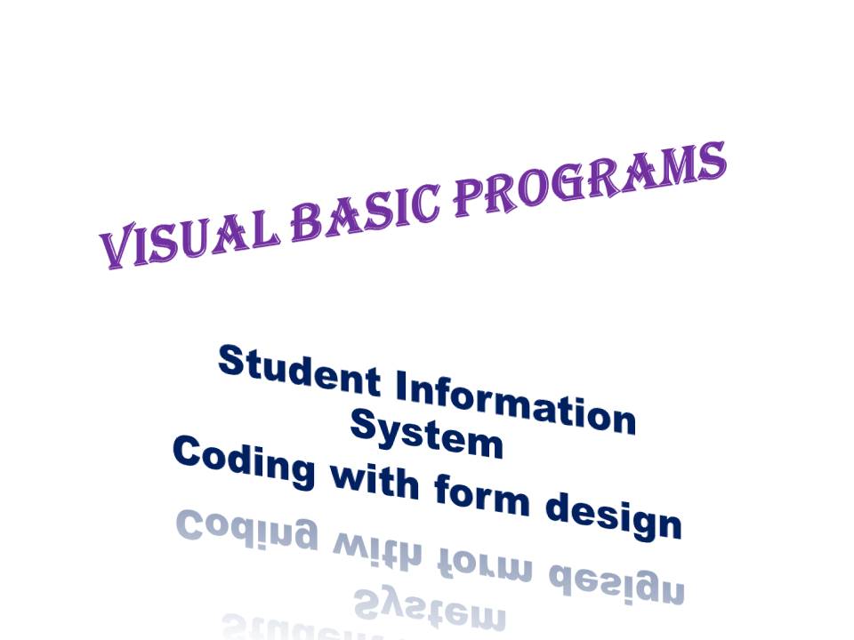 student information system project in visual basic 6.0