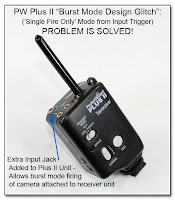 PW Plus II 'Burst Mode Design Glitch' ('Single Fire Only' Mode from Input Trigger) PROBLEM IS SOLVED!