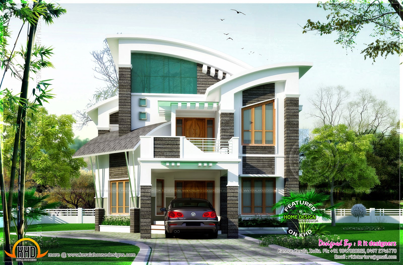 Awesome unique  house  in contemporary  style Home  Kerala Plans 