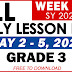 GRADE 3 DAILY LESSON LOG (Quarter 4: WEEK 1) MAY 2-5, 2023