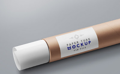 Paper Tube Mockup PSD