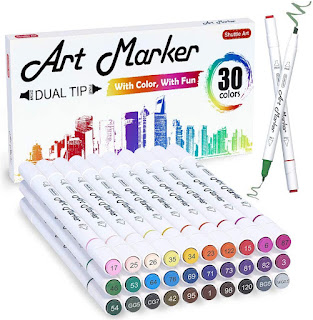 Shuttle-Art-30-Colors-Dual-Tip-Alcohol-Based-Art-Markers
