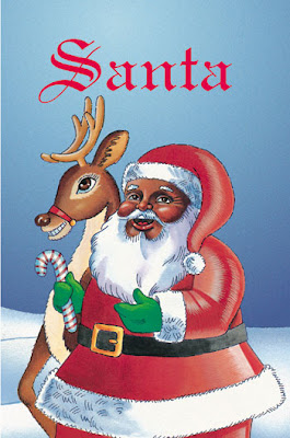 African American Santa Cards