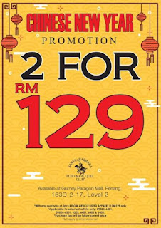 Santa Barbara & Polo Racquet Club Chinese New Year Promotion 2 For RM129 at Gurney Paragon Mall (Till 19 February 2019)
