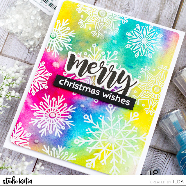 Colorful Snowflake Christmas Cards | Studio Katia by ilovedoingallthingscrafty.com