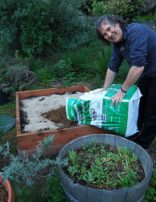 Bruce Filling Raised Bed with Soil Components