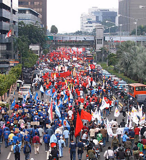 Pawai Hari Buruh 1 Mei 2007 di Jakarta