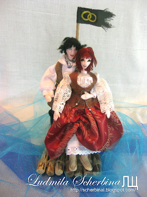 Текстильные куклы с портретным сходством Мореплаватели