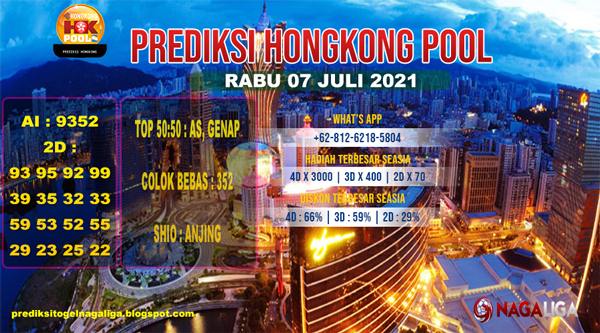 PREDIKSI HONGKONG   RABU 07 JULI 2021