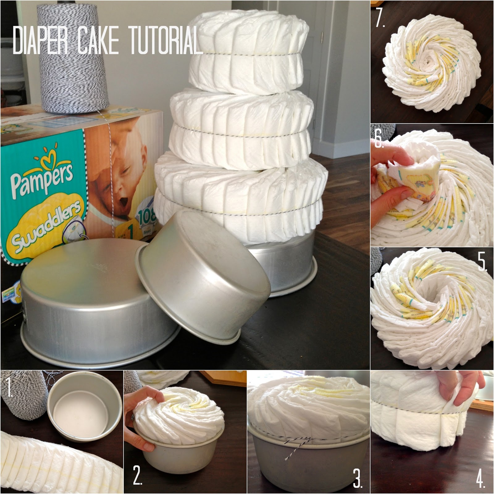 Domestic Charm: Diaper Cake Tutorial